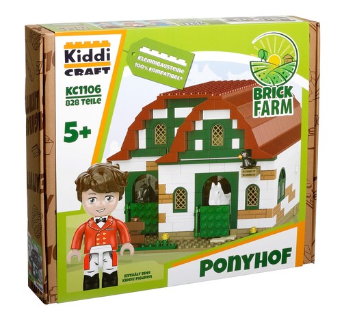 Kiddicraft brick farm pony - brick,